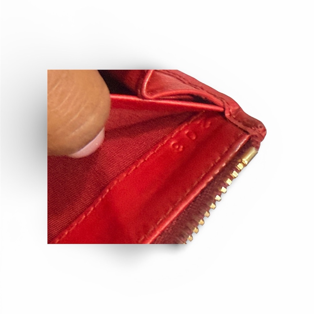Prada Red Leather Women's Wallet with Box and Authenticity Card-EUC - Picture 13 of 13